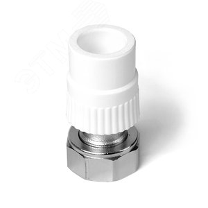 Муфта комбинированная 20x3/4' ВР накидная гайка, евроконус, полипропиленовая PPR белая - фото 5