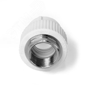 Муфта комбинированная 32x1' ВР под ключ полипропиленовая PPR белый - фото 2