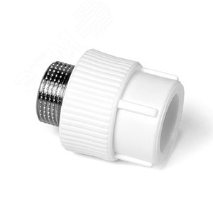 Муфта комбинированная 40x1 1/4' НР под ключ полипропиленовая PPR белый - фото 2