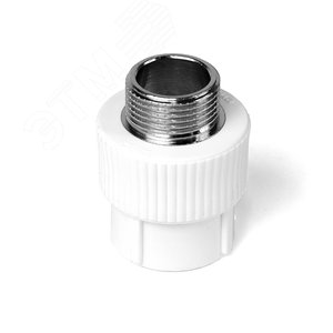 Муфта комбинированная 40x1 1/4' НР под ключ полипропиленовая PPR белый - фото 5