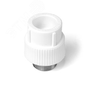 Муфта комбинированная 40x1 1/4' НР под ключ полипропиленовая PPR белый - фото 6