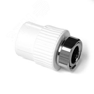 Изображение товара Муфта комбинированная 32x1 1/4' ВР, накидная гайка, полипропиленовая PPR белая (шт)