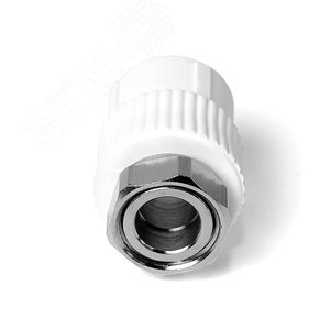 Муфта комбинированная 25x1' ВР, накидная гайка, полипропиленовая PPR белая - фото 4