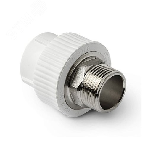 Изображение товара Муфта комбинированная 32x1' НР под ключ полипропиленовая PPR белый (шт)