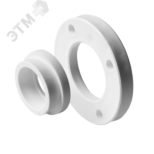 Изображение товара Бурт 20 мм с фланцем полипропиленовые (Комплект) EN 1092 Белый (шт)