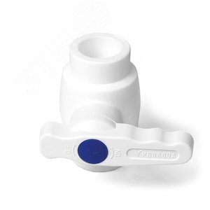 Кран шаровой 32 стандартнопроходной полипропиленовый PPR белый - фото 2