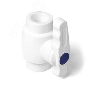 Кран шаровой 32 стандартнопроходной полипропиленовый PPR белый - фото 4