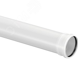 Изображение товара Труба канализационная 110x500 мм PP, однораструбная, малошумная, белая (шт)