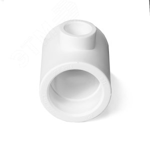 Тройник переходной 110x75x110 полипропиленовый PPR белый - фото 3