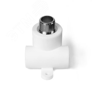 Угольник комбинированный 20х1/2' ВР байпасный для смесителя, полипропиленовый PPR, белый - фото 5