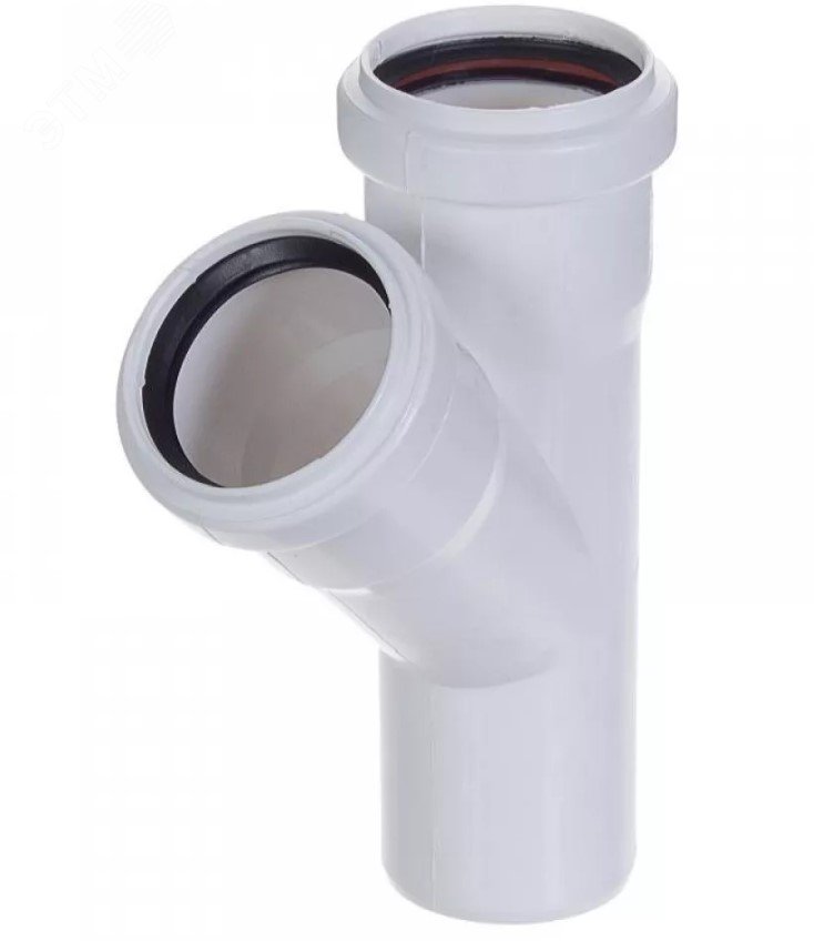 Изображение товара Тройник PRO AQUA STILTE 50 мм 45 град для малошумной канализации