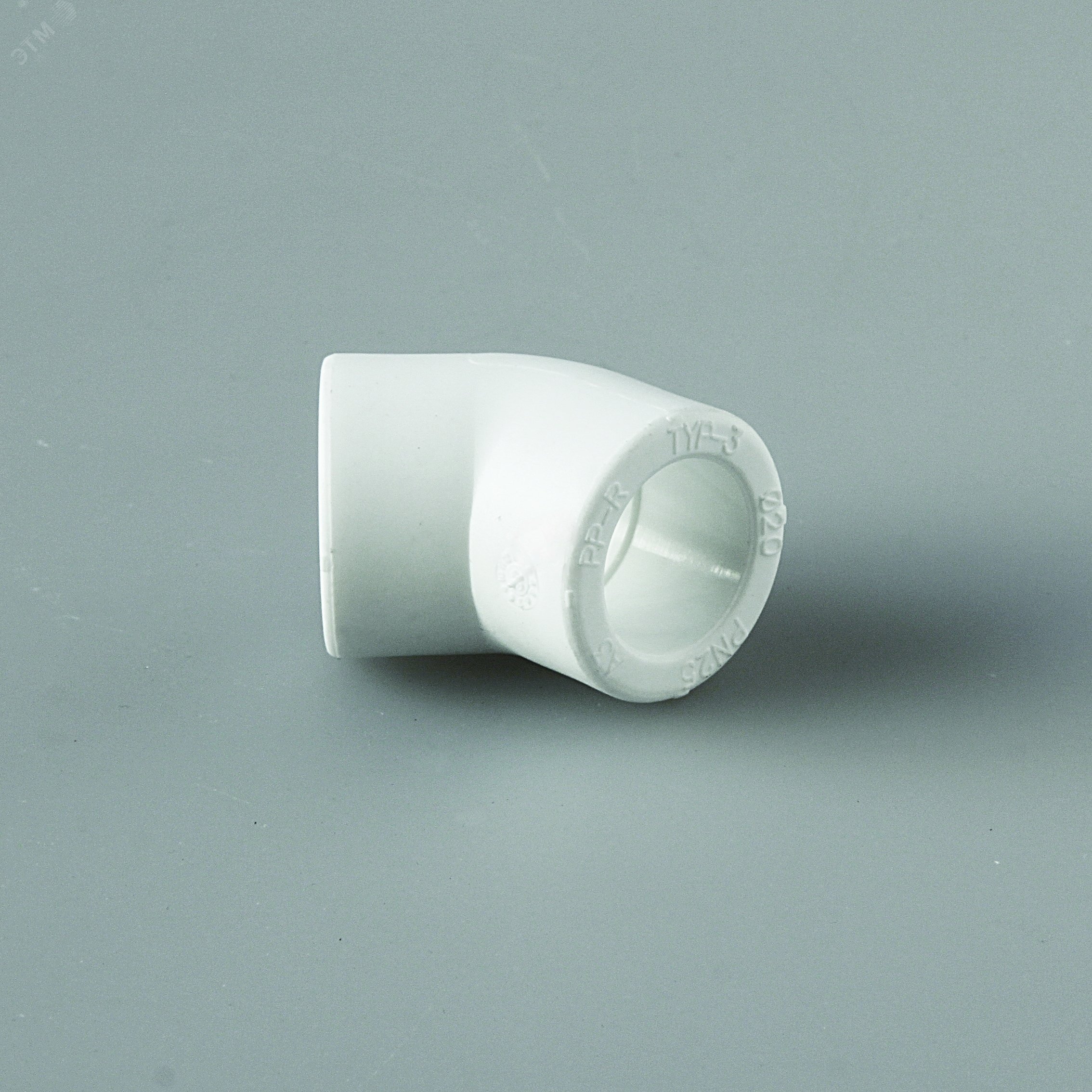 Изображение товара Уголок ППР 125 мм 90 градусов PRO AQUA белый сварной для водопровода