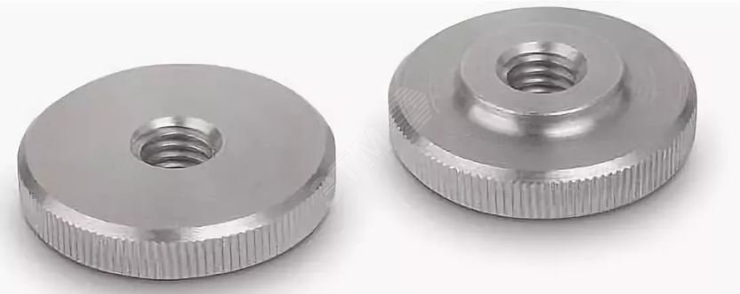 Гайка с накаткой DIN467 М4 нажимная низкая нержавеющая сталь А1(1 шт ...