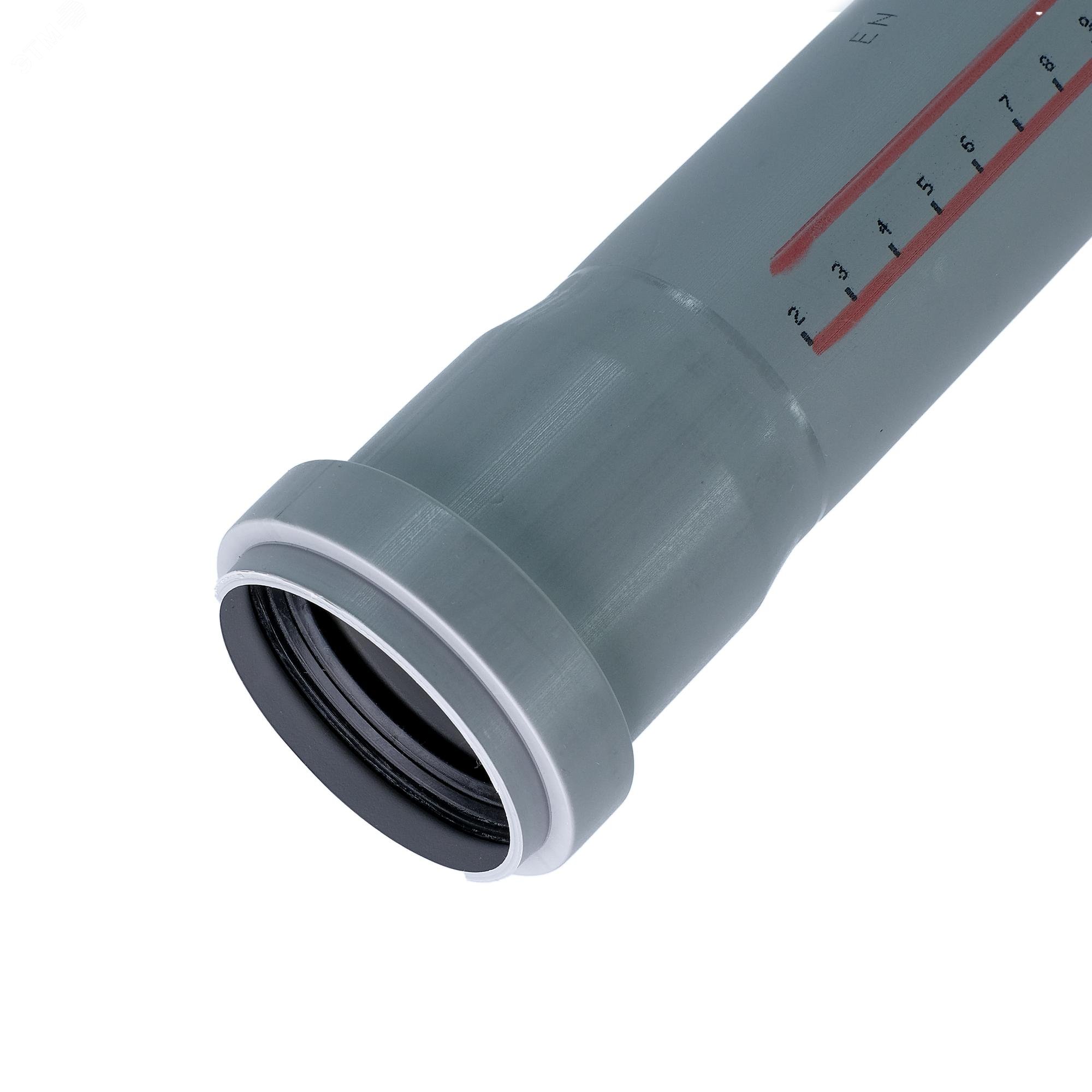 Изображение товара Труба канализационная 50x315 мм однораструбная серая OSTENDORF