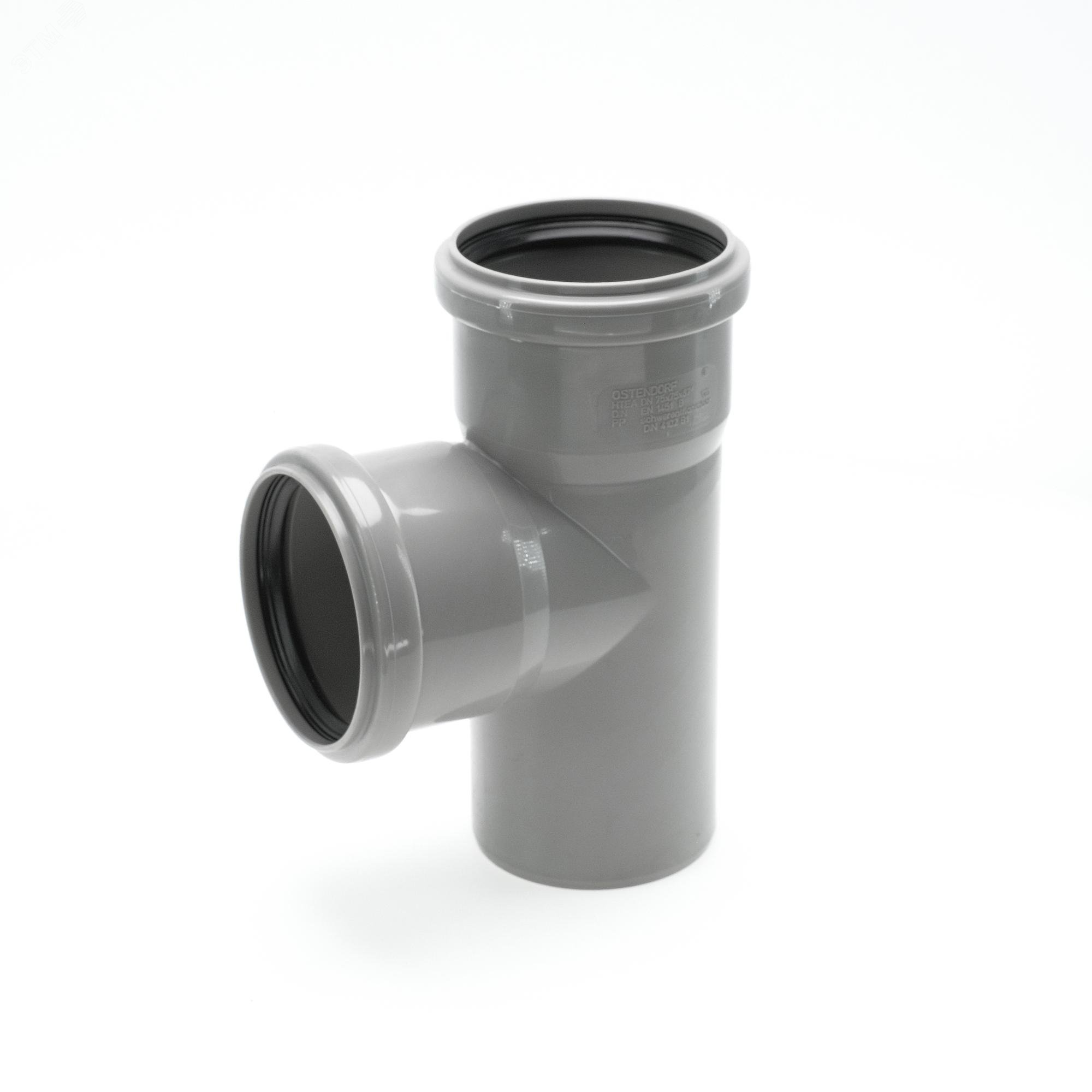 Изображение товара Канализационный тройник 75 87 град Ostendorf для внутренней системы канализации