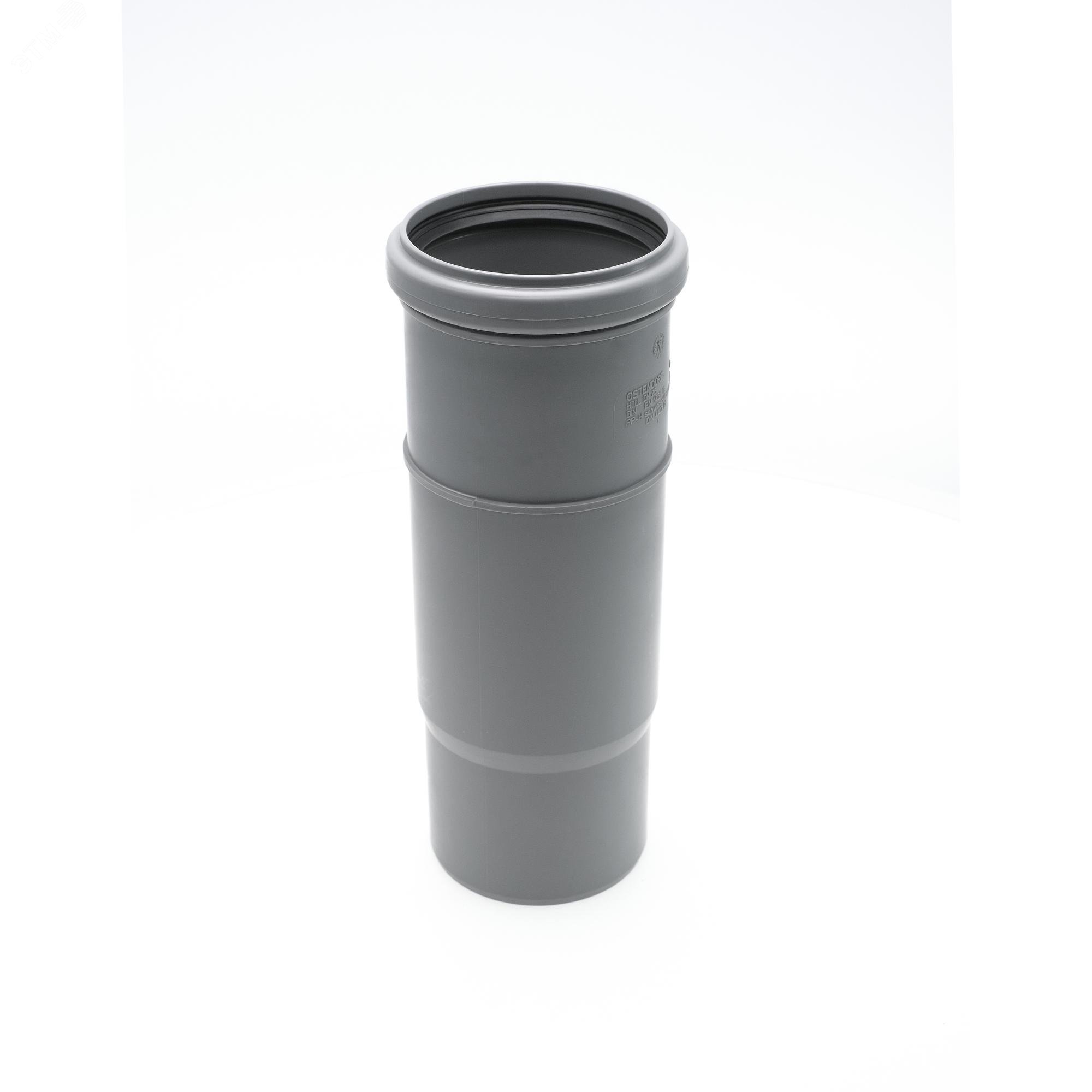 Изображение товара Патрубок компенсационный 75 мм серый для внутренней канализации Ostendorf