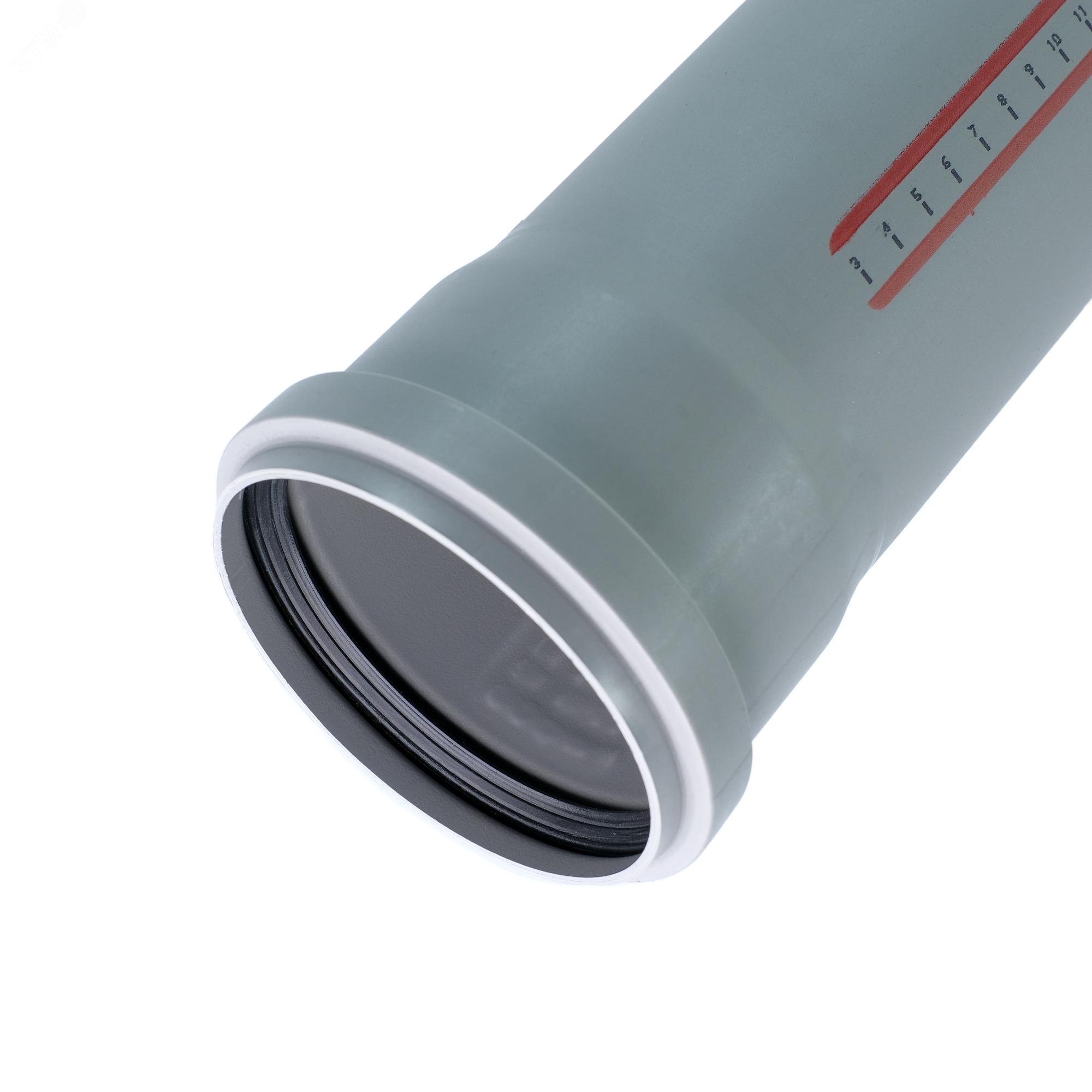 Изображение товара Канализационная труба 90x1000 мм NTEM серого цвета для внутренней системы Ostendorf