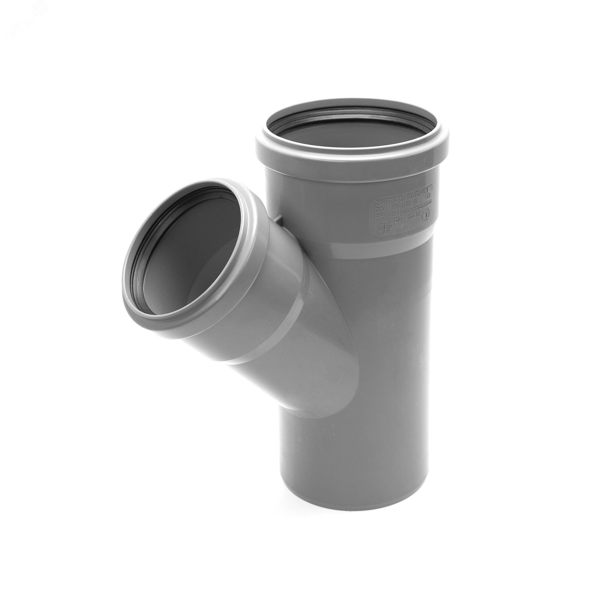 Изображение товара Тройник канализационный Ostendorf ПВХ 90х75 мм 45 градусов внутренний