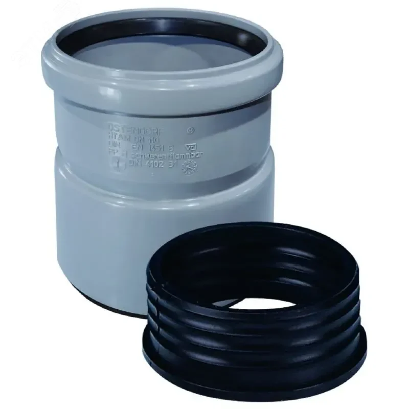 Изображение товара Муфта насадная канализационная 110 мм с уплотнительной манжетой от Ostendorf