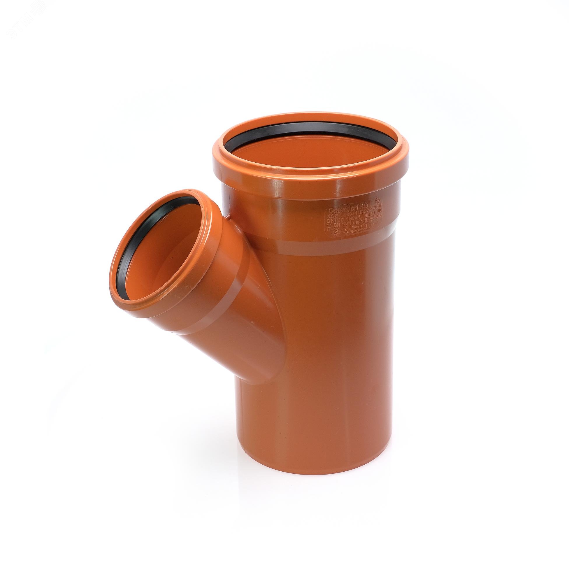 Изображение товара Тройник 160х110 45 град. для наружной канализации из PVC-U Ostendorf