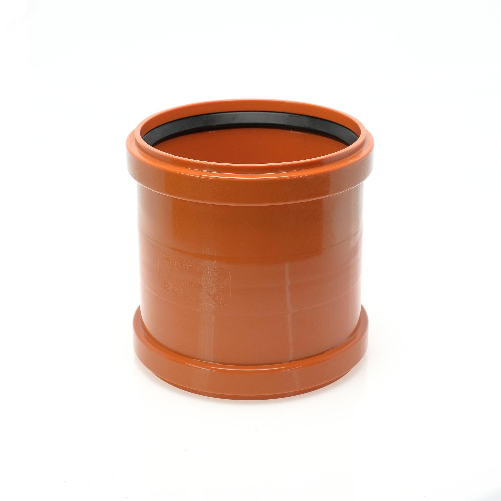 Изображение товара Муфта 160 мм двухраструбная для наружной канализации Ostendorf