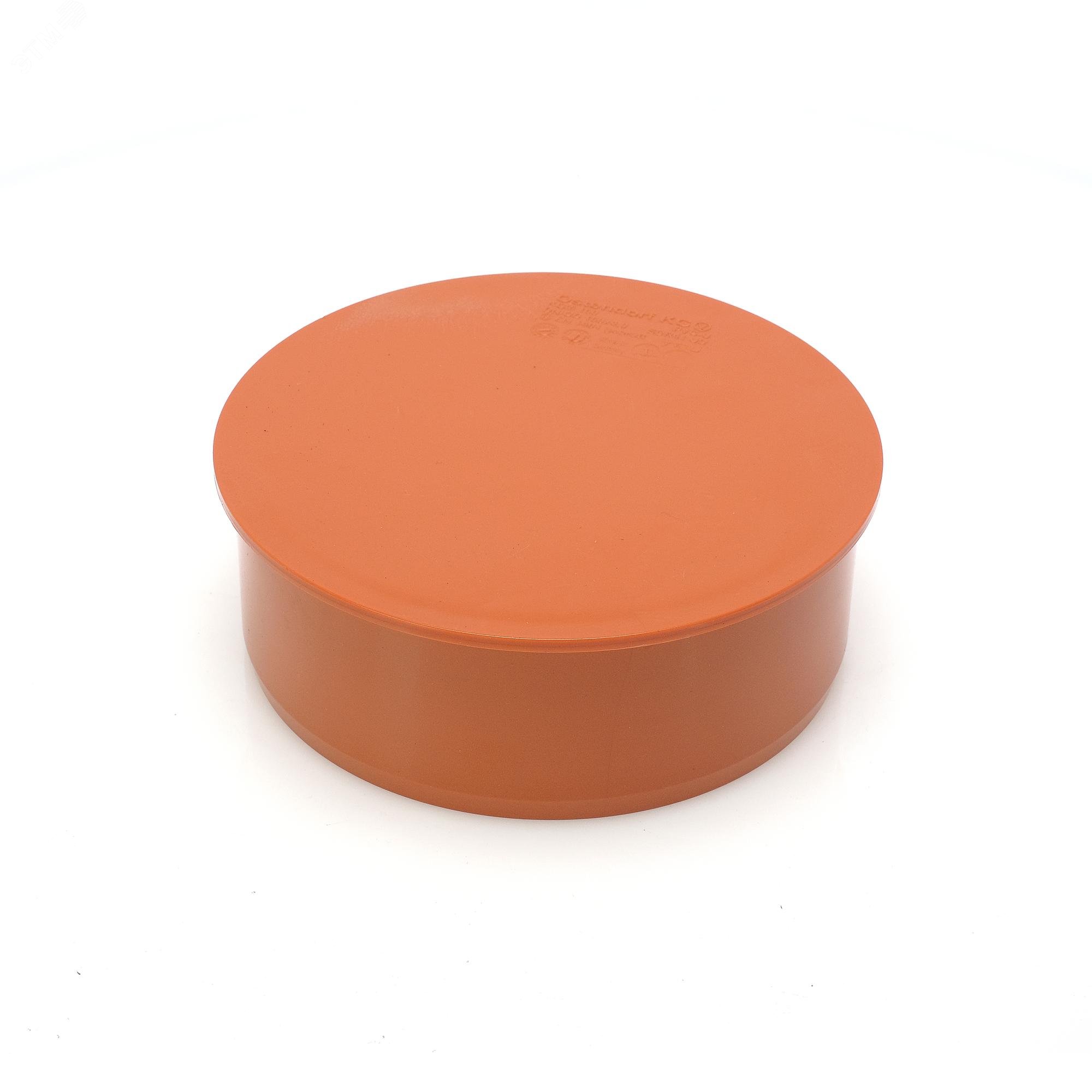 Изображение товара Заглушка 160 мм для наружной канализации из PVC-U огненного цвета