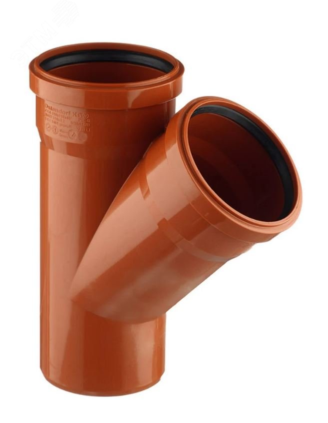 Изображение товара Тройник 250х160 45 град. для наружной канализации PVC Ostendorf Германия