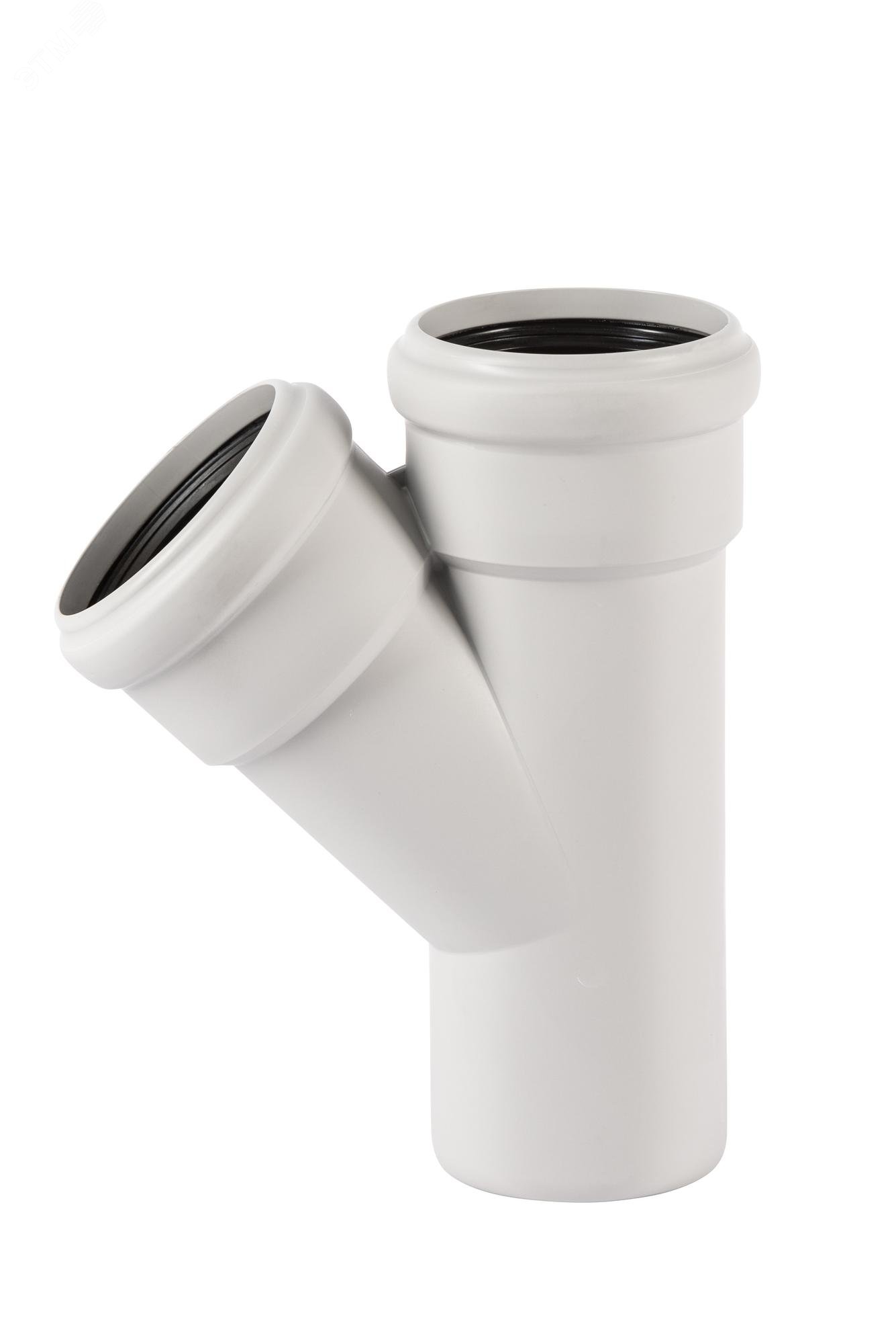 Изображение товара Тройник 75 45 град для бесшумной канализации системы Skolan Safe из полипропилена на 75 мм