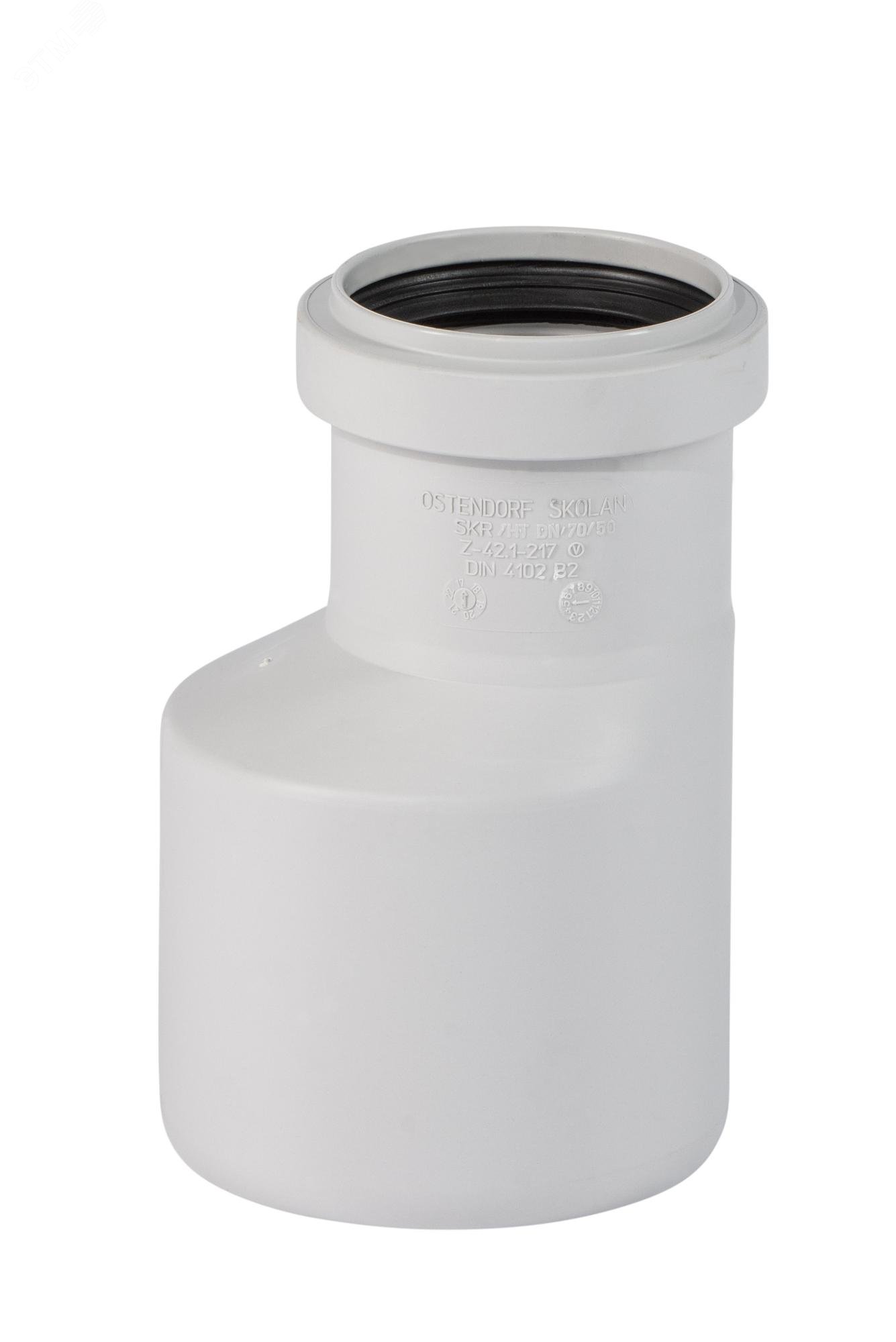 Изображение товара Переход 75x50 редукционный, для бесшумной канализации (шт) Изображение товара Переход 75x50 редукционный, для бесшумной канализации (шт)