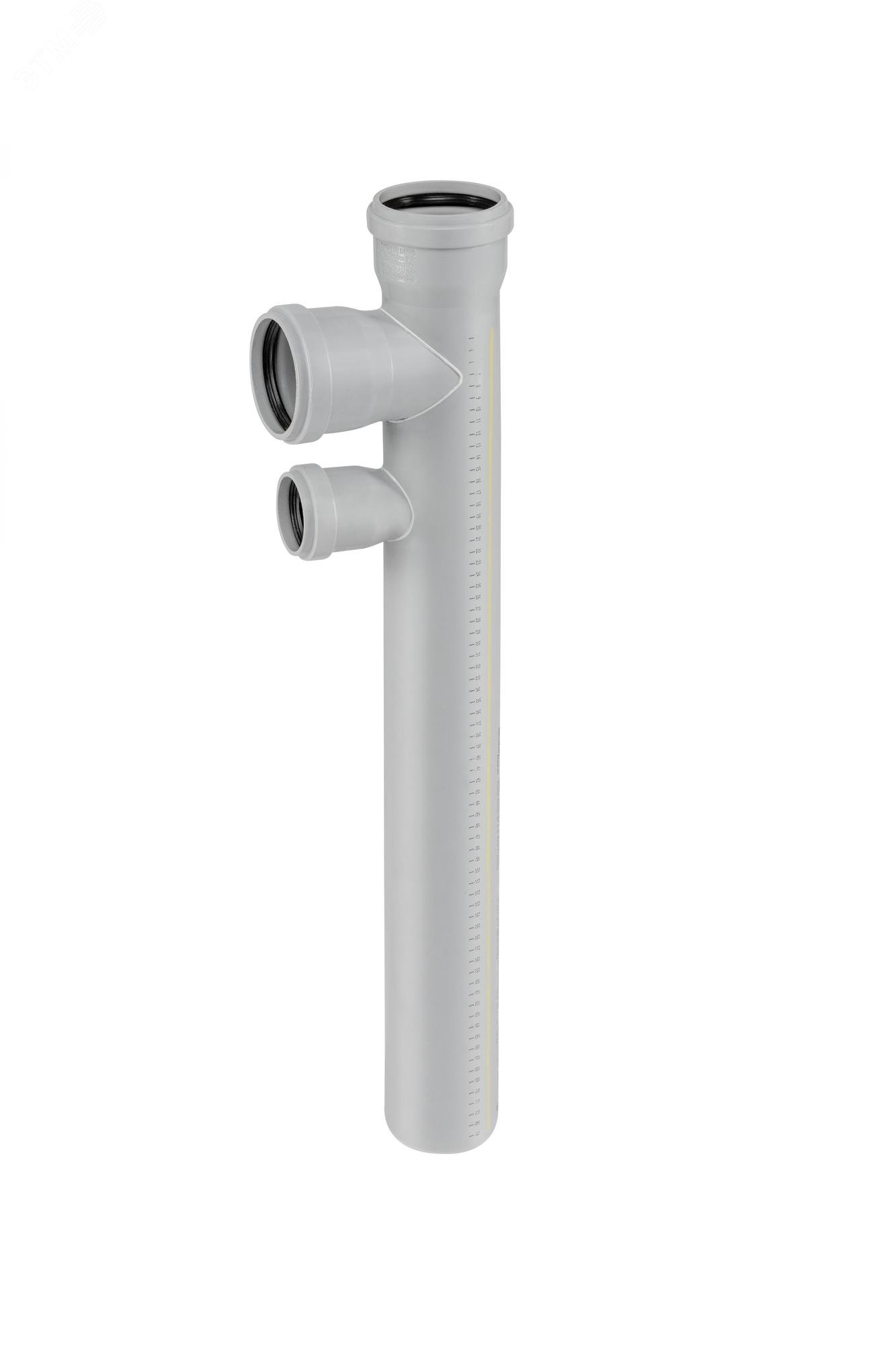 Изображение товара Крестовина двухуровневая 87 град 90х90х50 канализационная из полипропилена Ostendorf