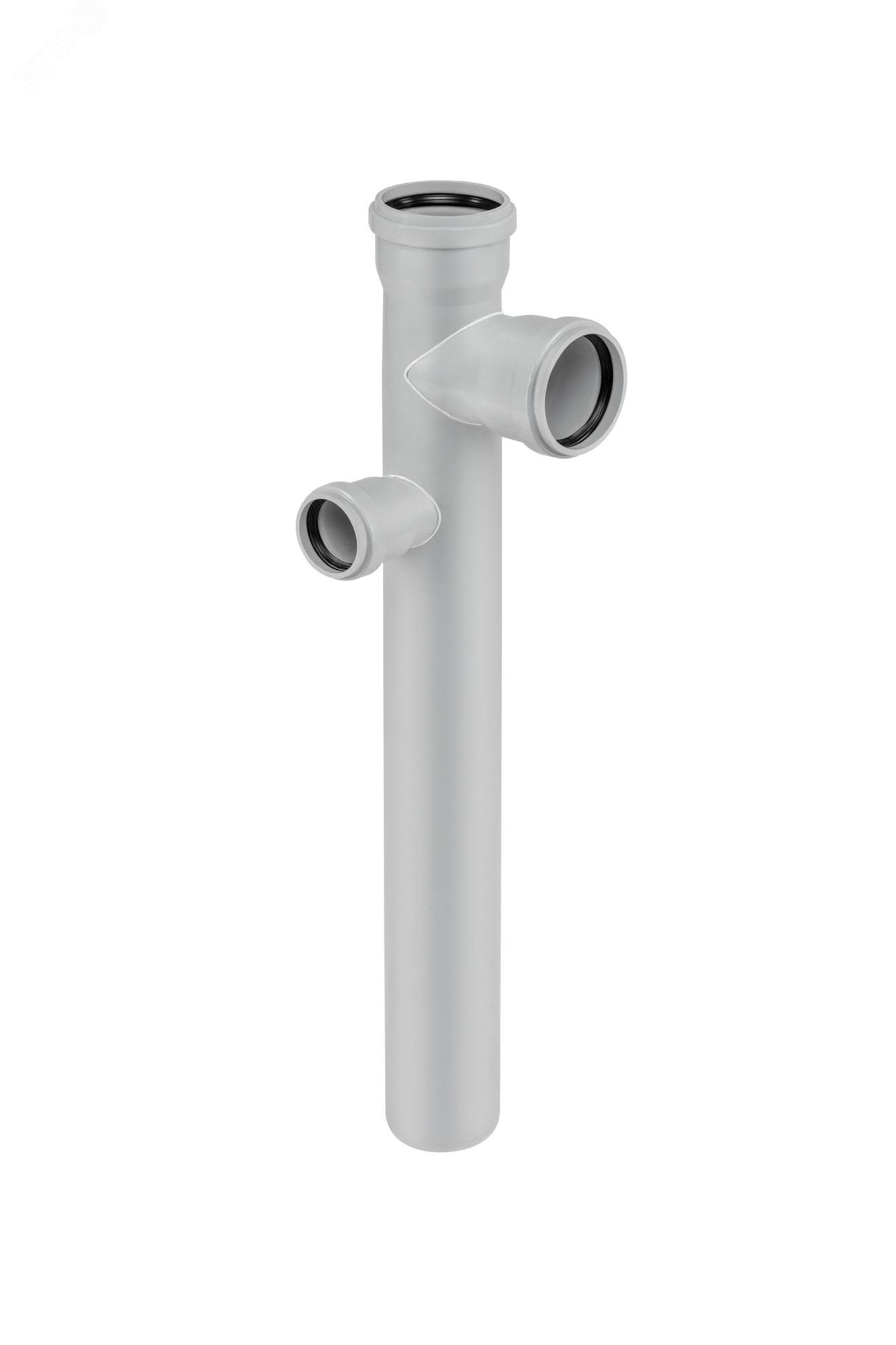 Изображение товара Крестовина двухуровневая 87 град. 90х90х50 угловая левая канализационная из полипропилена