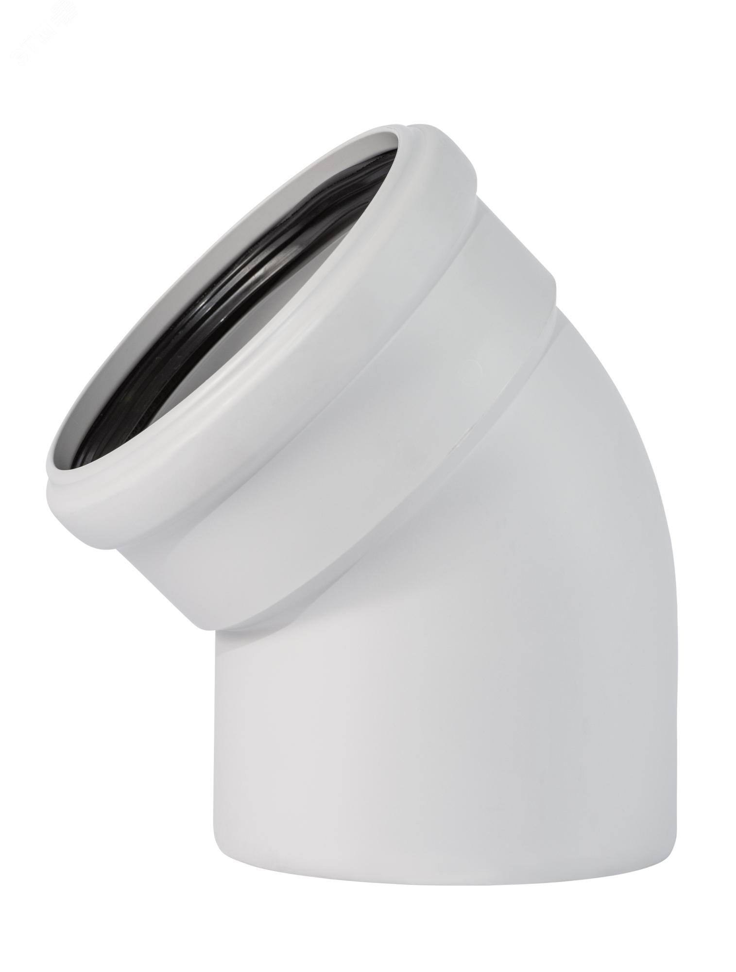 Изображение товара Отвод 125 45 град для бесшумной канализации Skolan Safe из полипропилена Германия