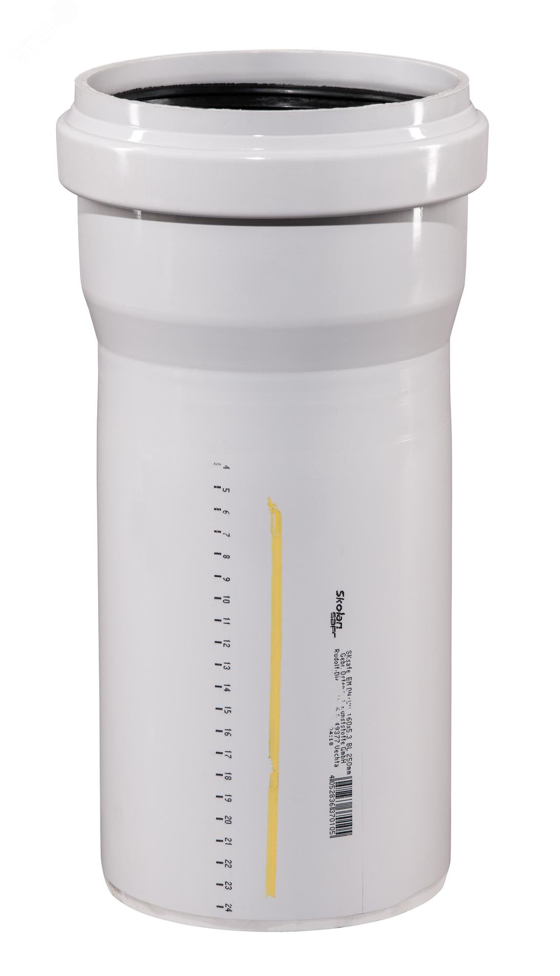 Изображение товара Канализационная труба SKEM 150x250 мм бесшумная однораструбная для высотного строительства