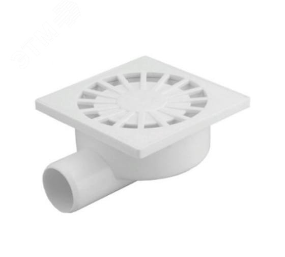 Изображение товара Трап горизонтальный 150х150 ПП для внутренней канализации 50 мм с затвором (шт)