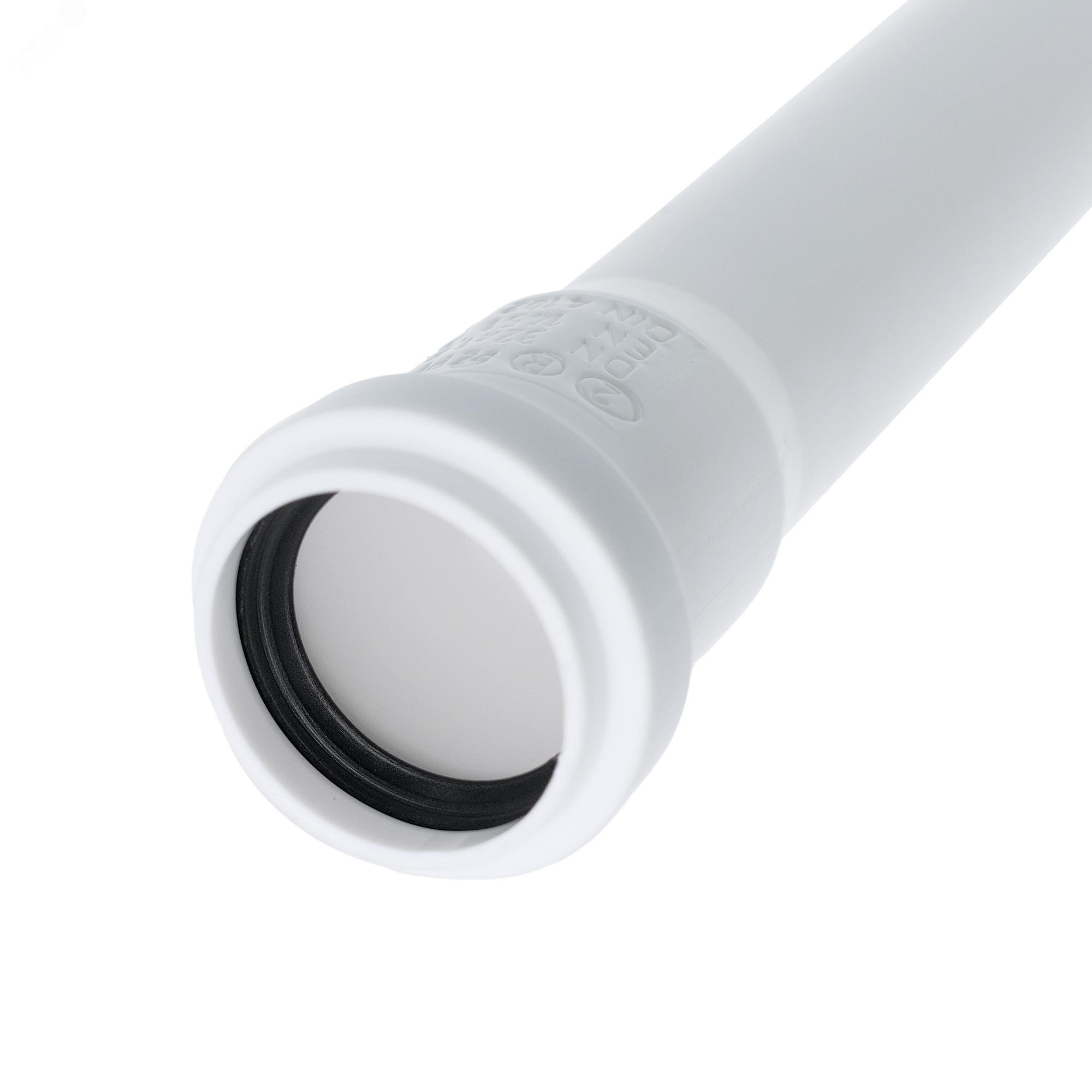 Изображение товара Канализационная труба 32x250 мм НТЕМ белая из полипропилена для высотных зданий