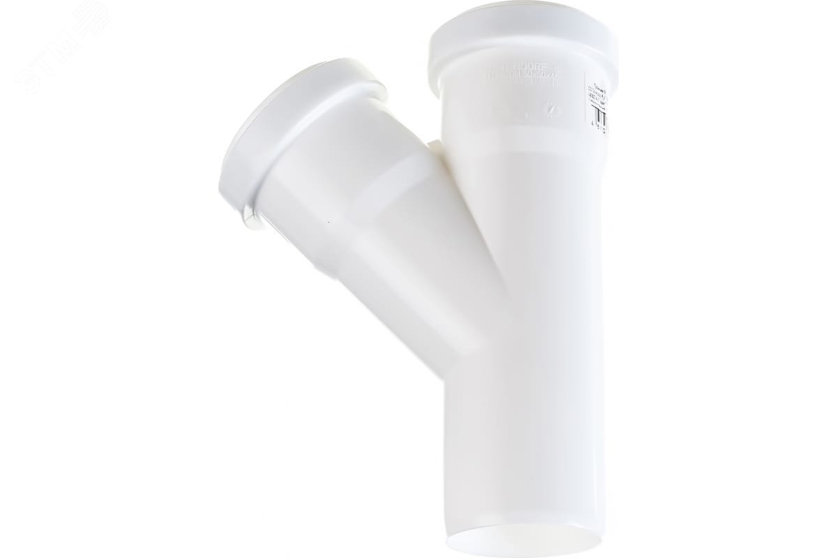 Изображение товара Канализационный тройник 40 мм 45 градусов белый Ostendorf