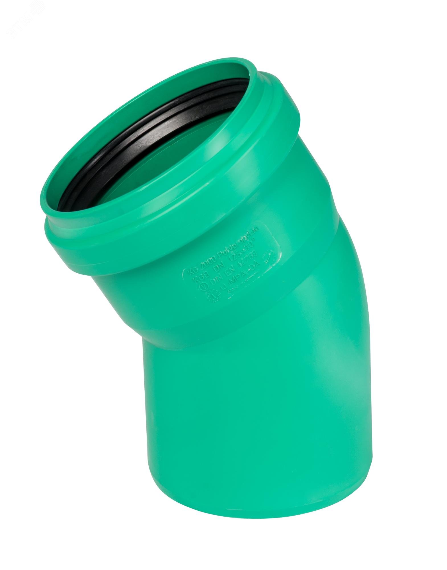 Изображение товара Отвод 125 30 град. для ливневой канализации из полипропилена, Германия