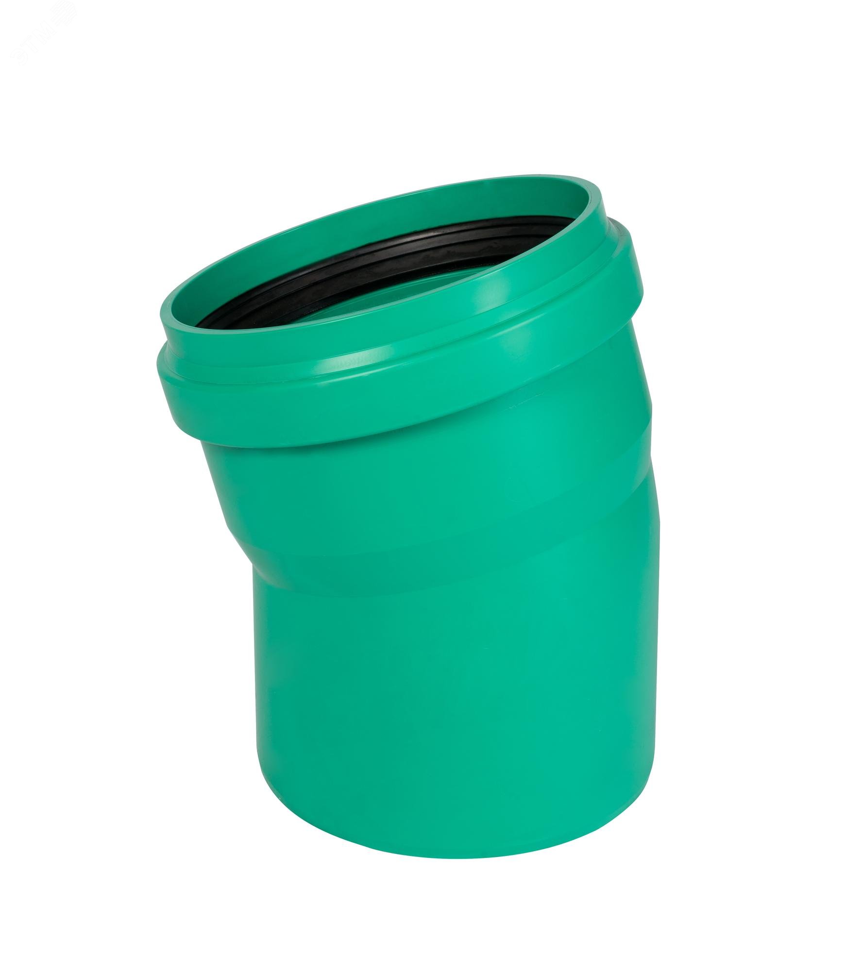 Изображение товара Отвод для ливневой канализации 250x15 градусов из полипропилена KG2000