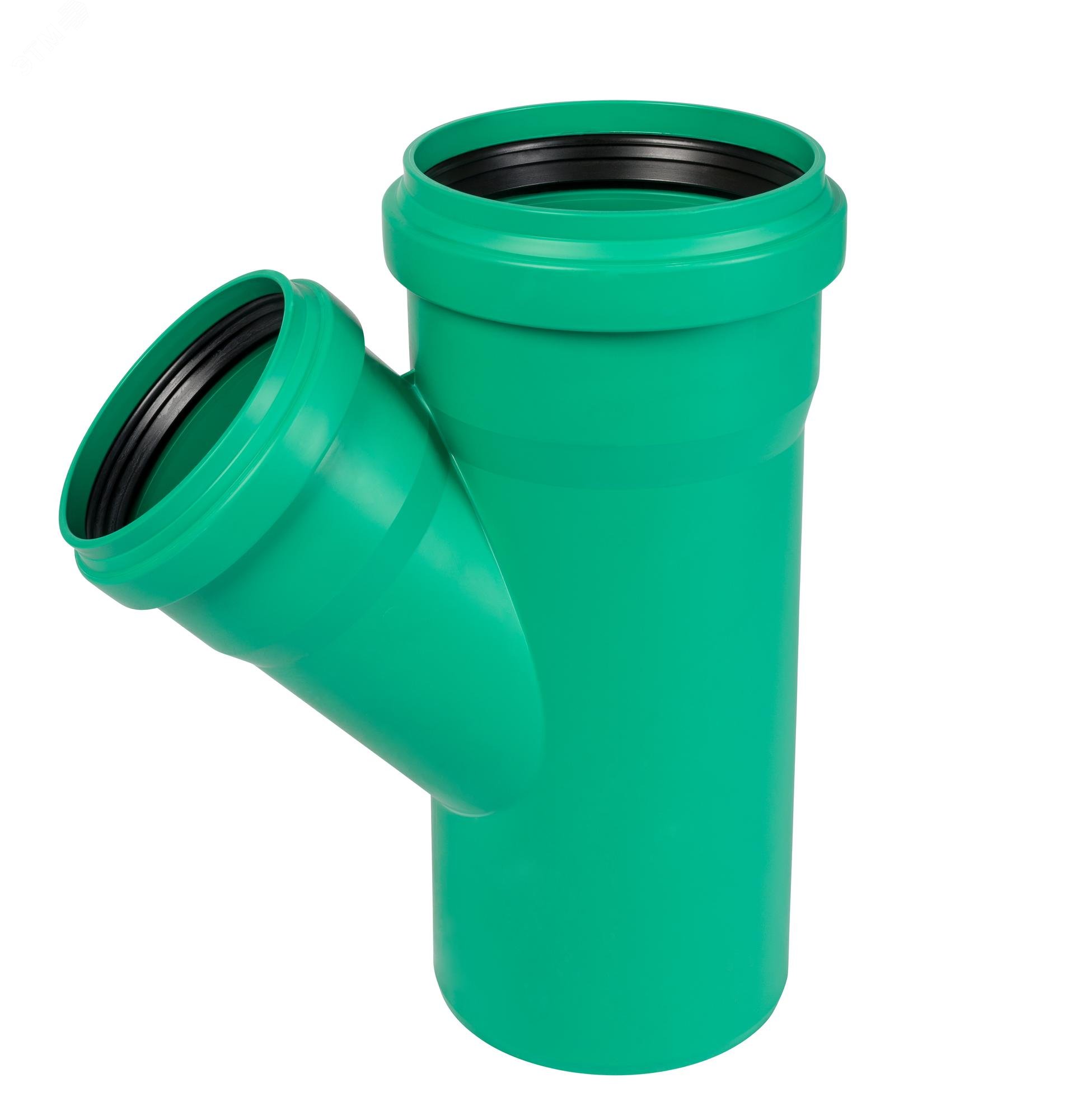 Изображение товара Тройник 160х125 45 град. для ливневой канализации из полипропилена