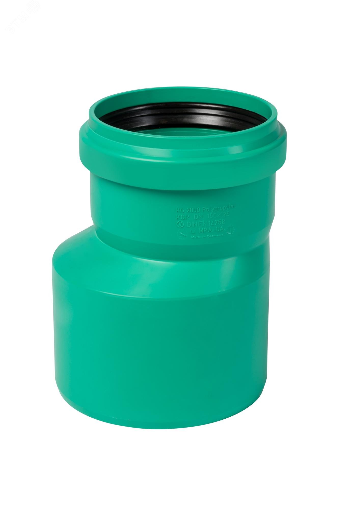 Изображение товара Редукция наружной канализации 160х125 мм из полипропилена усиленная серия KG2000