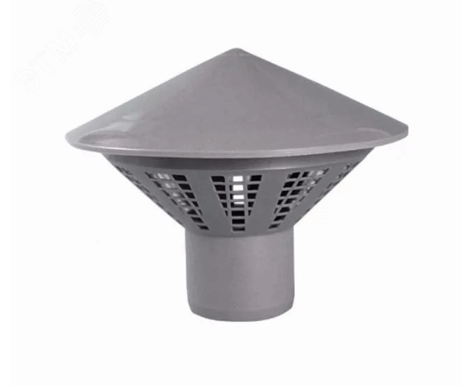 Изображение товара Зонт вентиляционный 110 мм серый для внутренней канализации Ostendorf