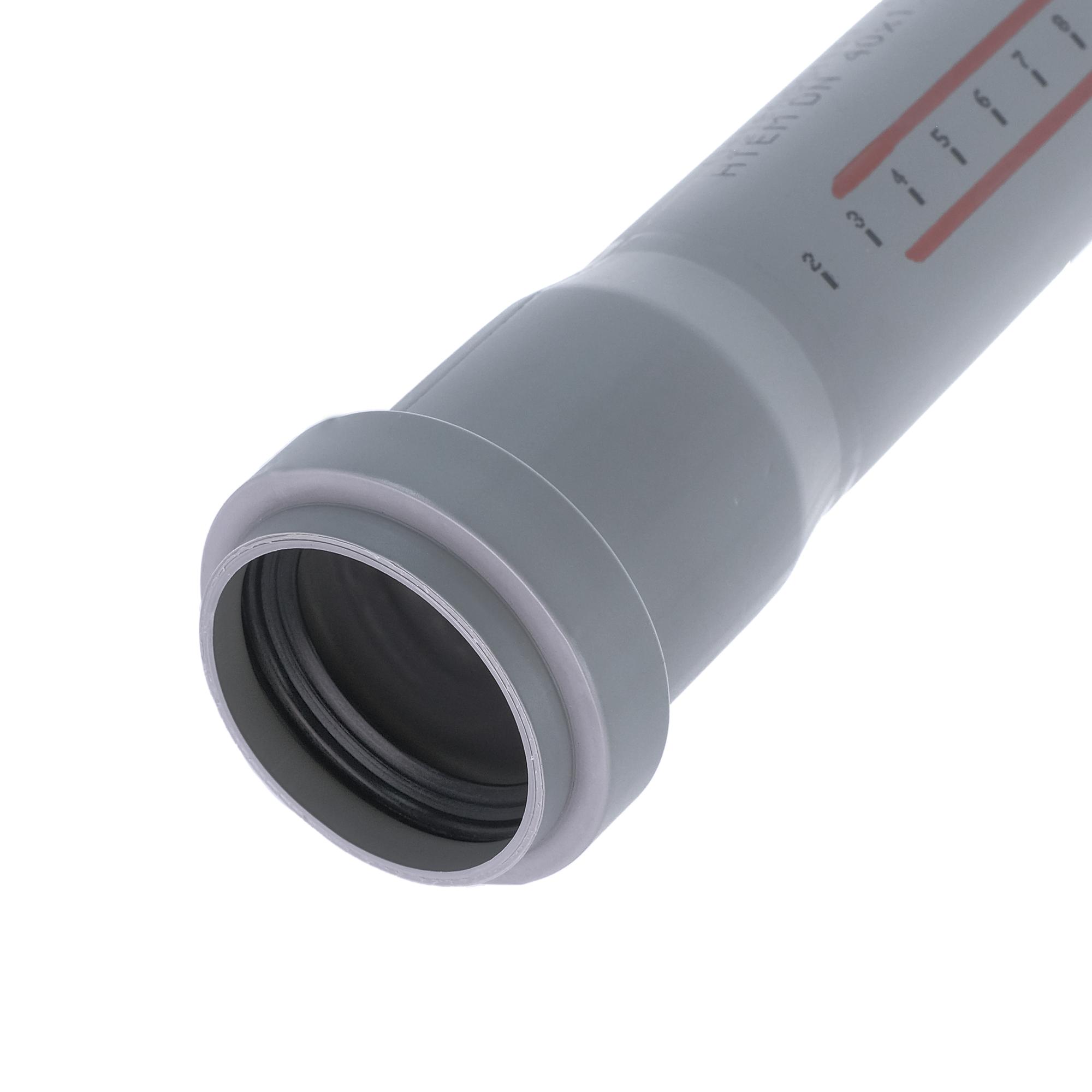 Труба канализационная 32x250 мм НТЕМ однораструбная, серая