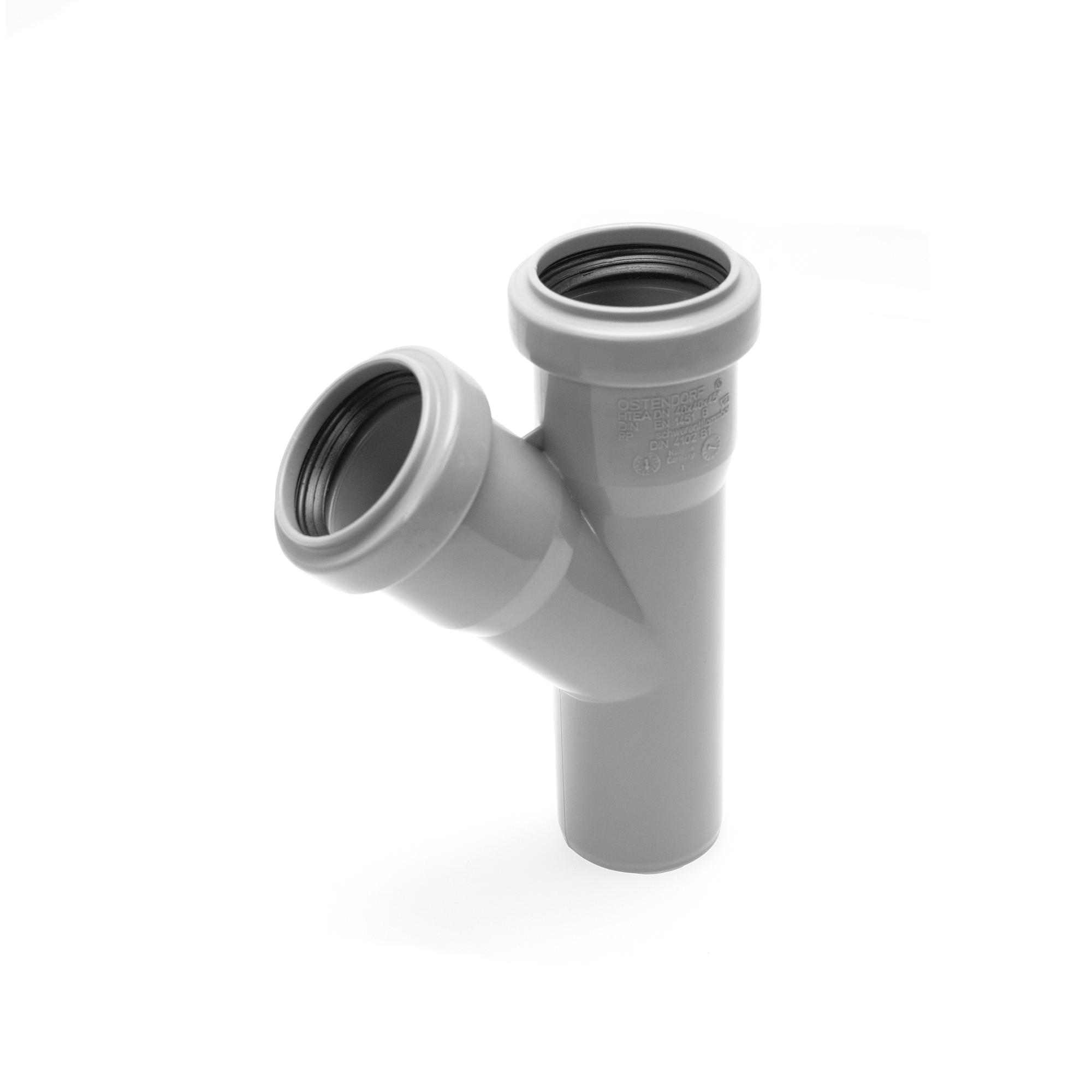 Тройник 40 45 град, канализационный