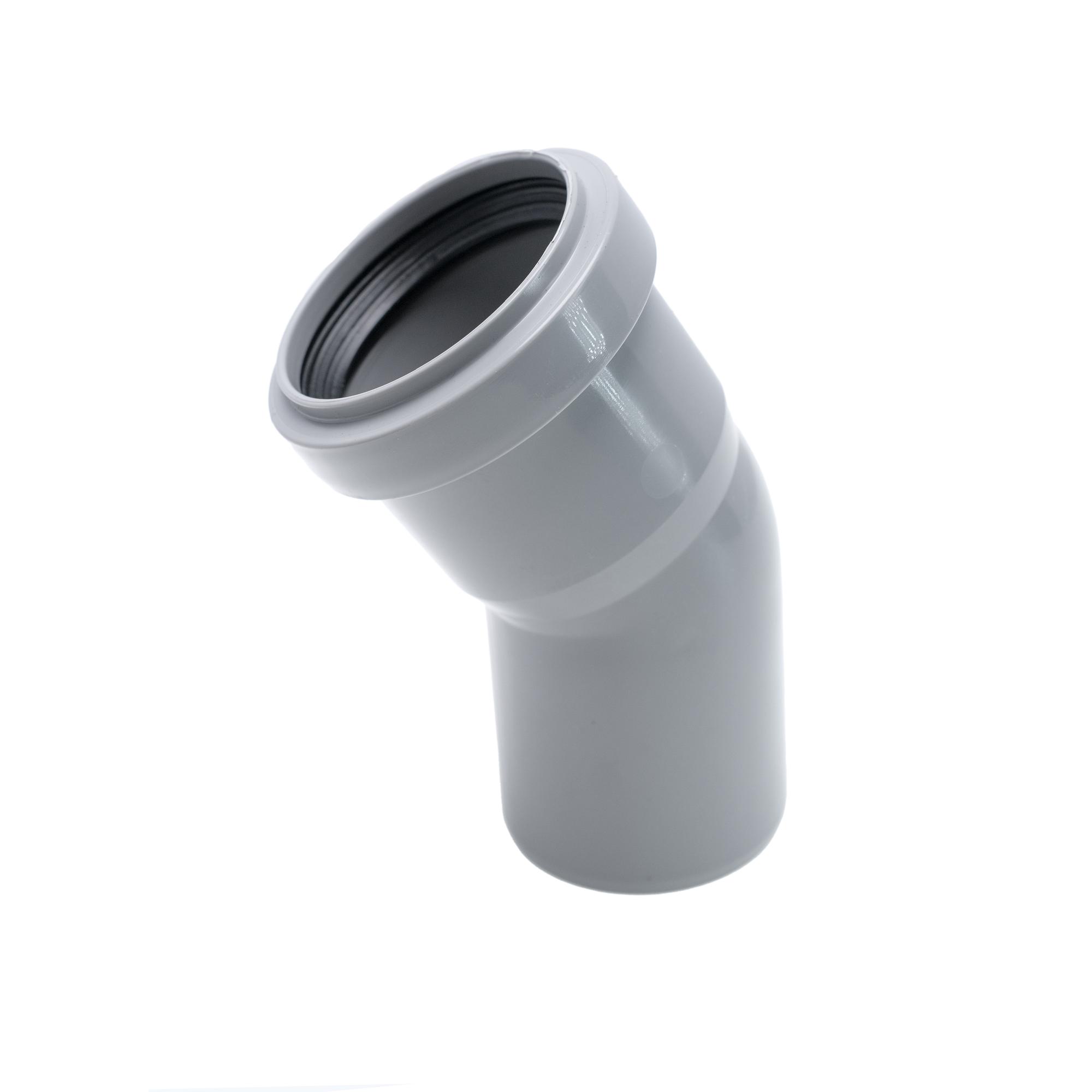 Отвод 50 30 град, для внутренней канализации, серый