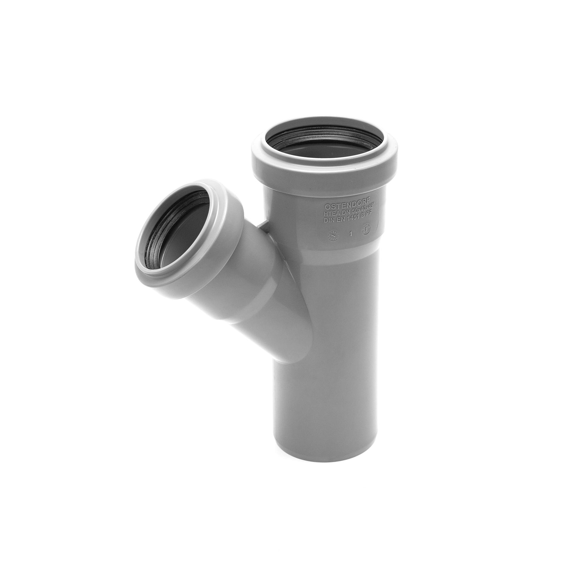 Тройник 50х40 45 град, канализационный