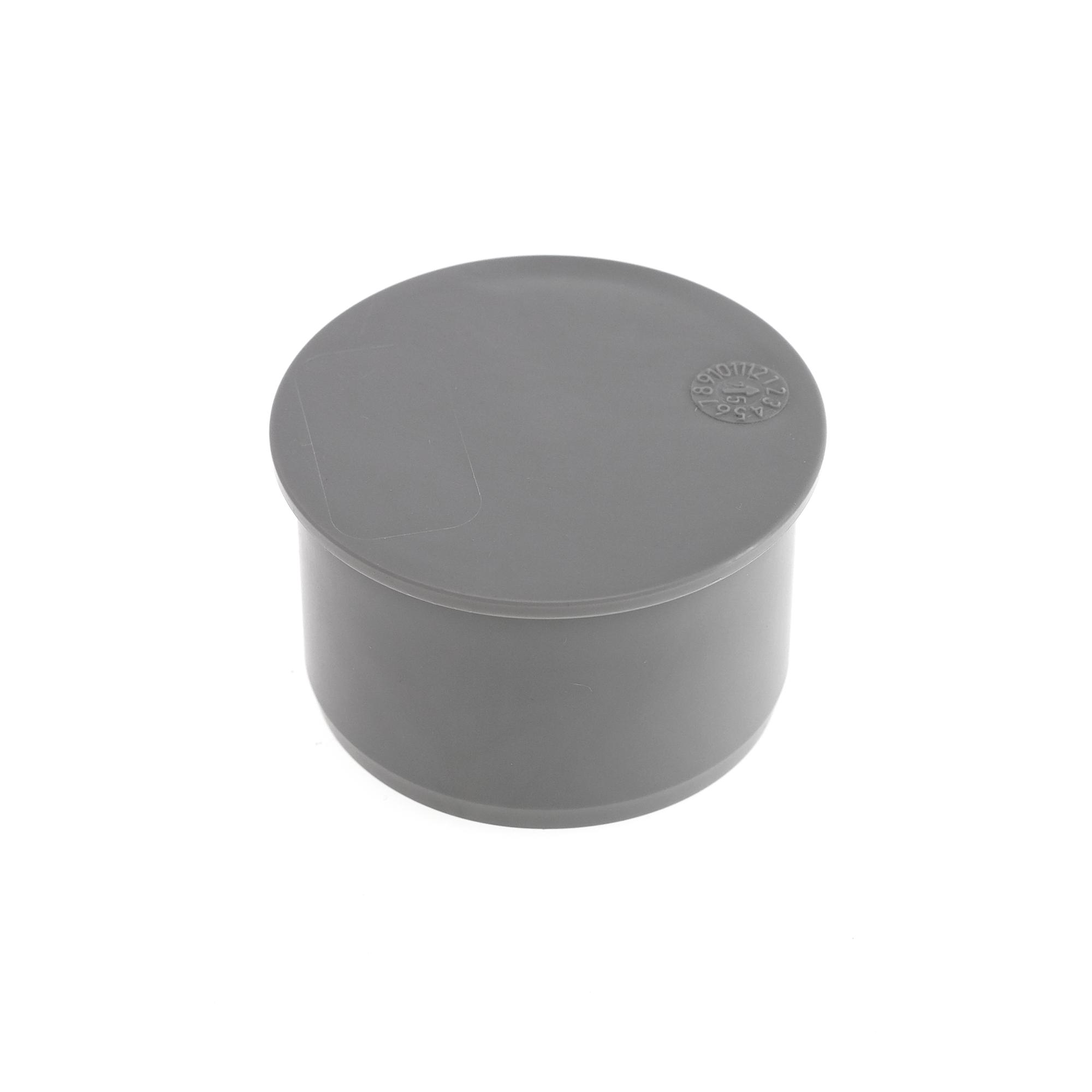 Заглушка 50 мм для внутренней канализации, серая