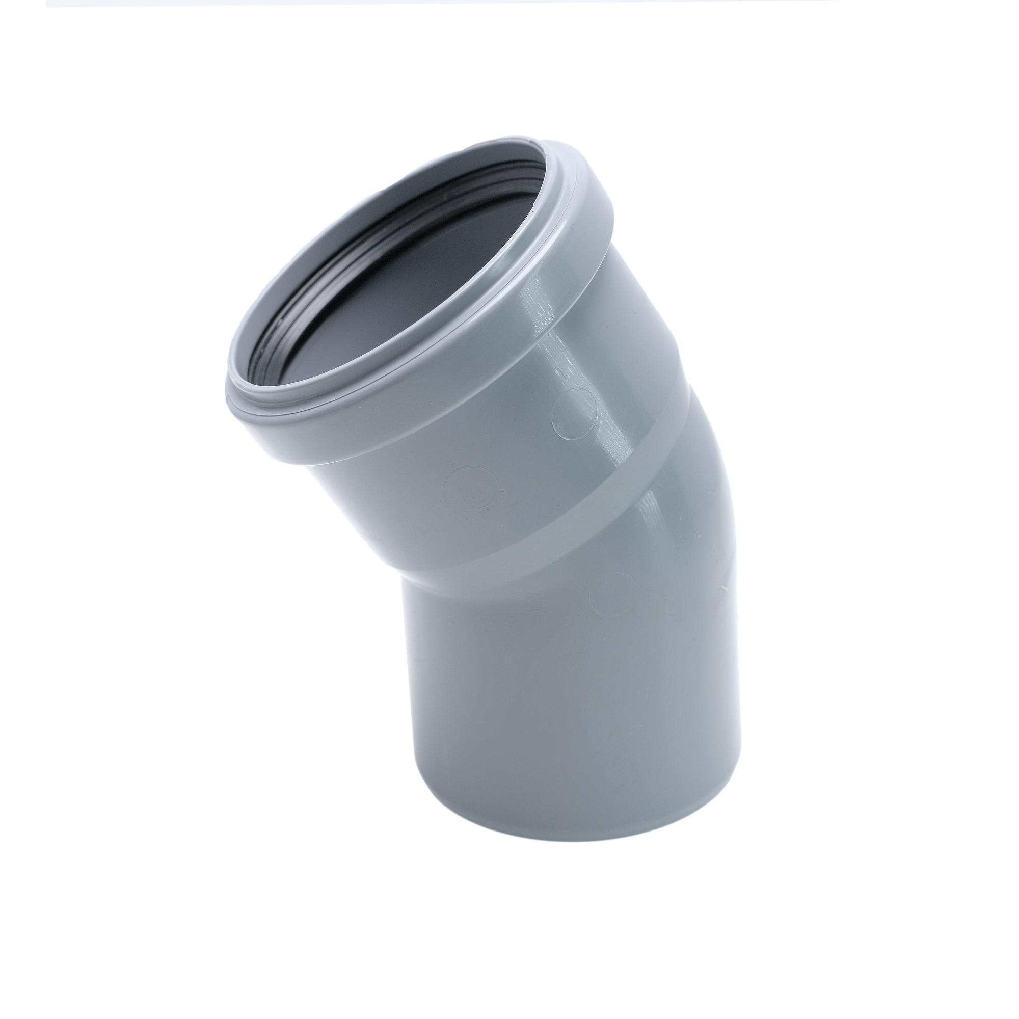 Отвод 75 30 град, для внутренней канализации, серый