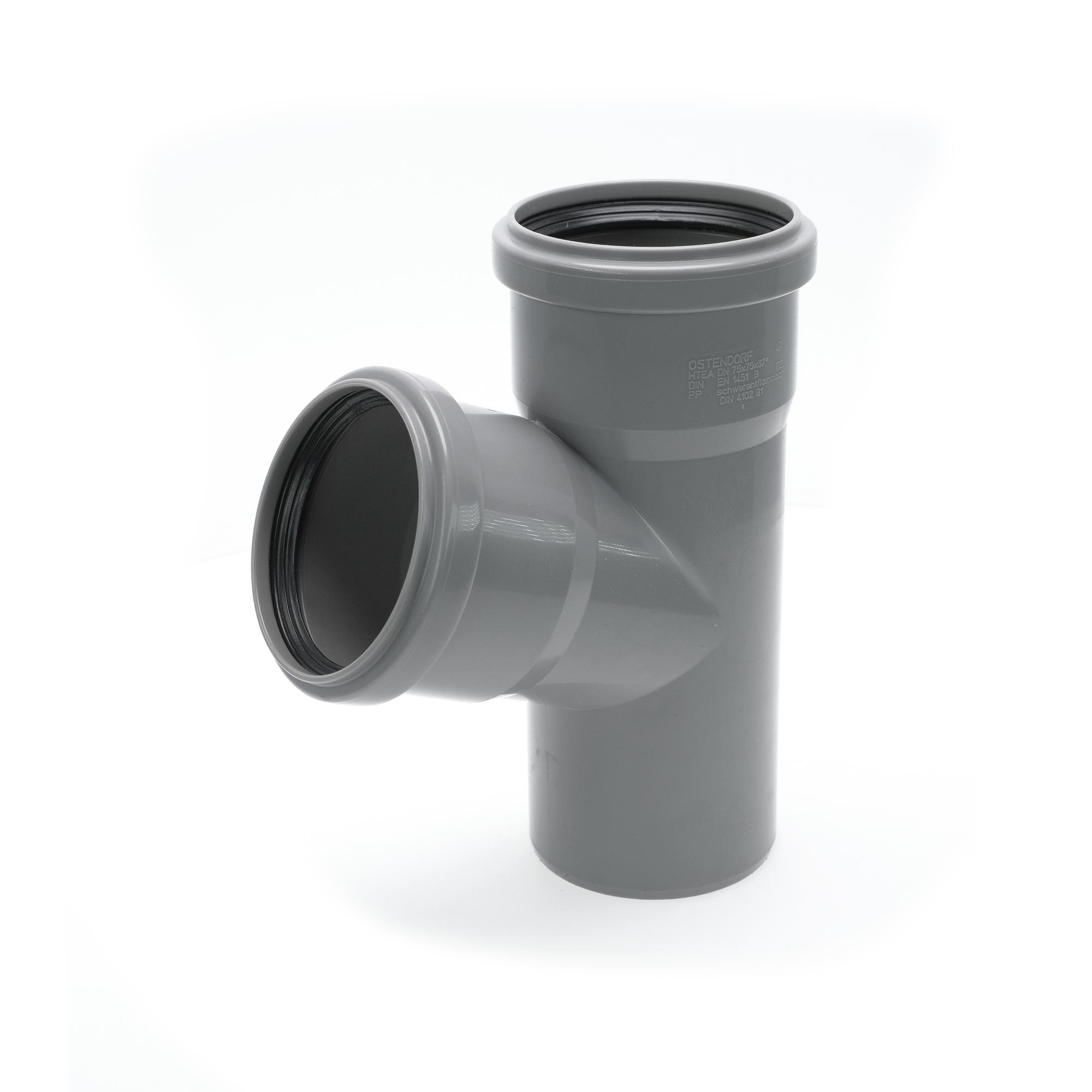 Тройник 75 67 град, канализационный