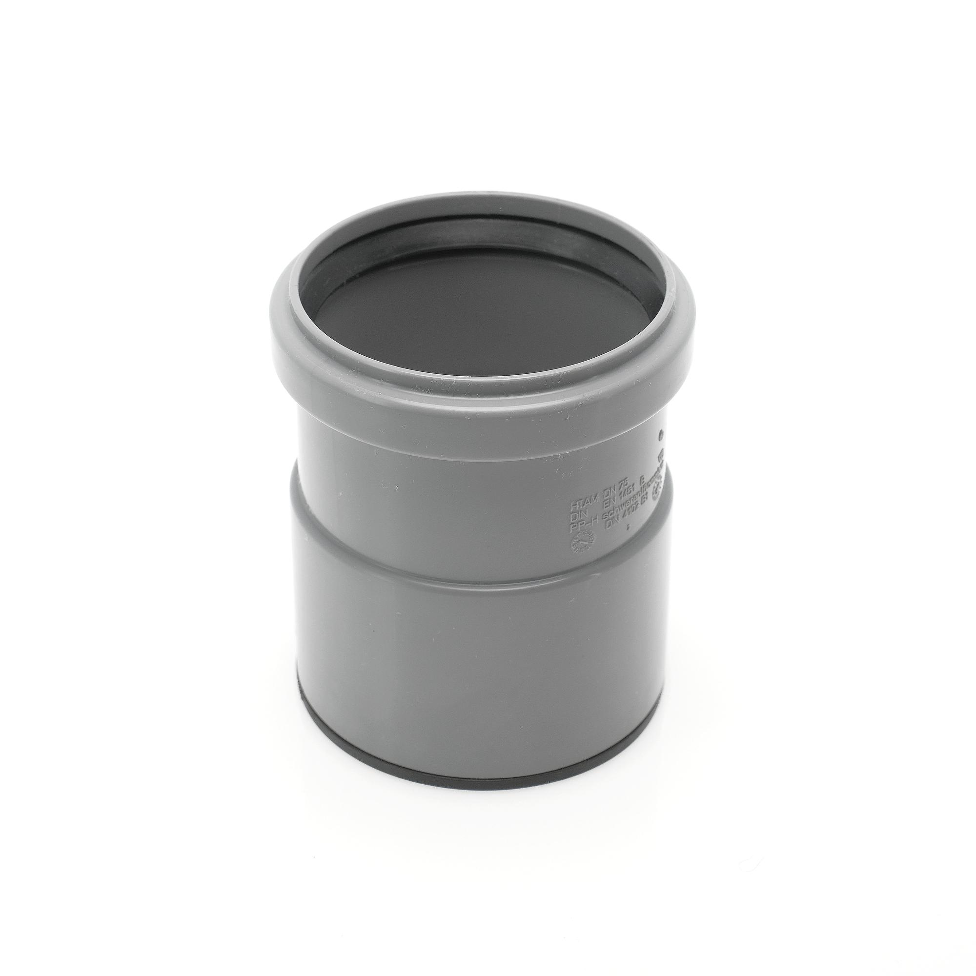 Муфта 75 мм насадная, канализационная