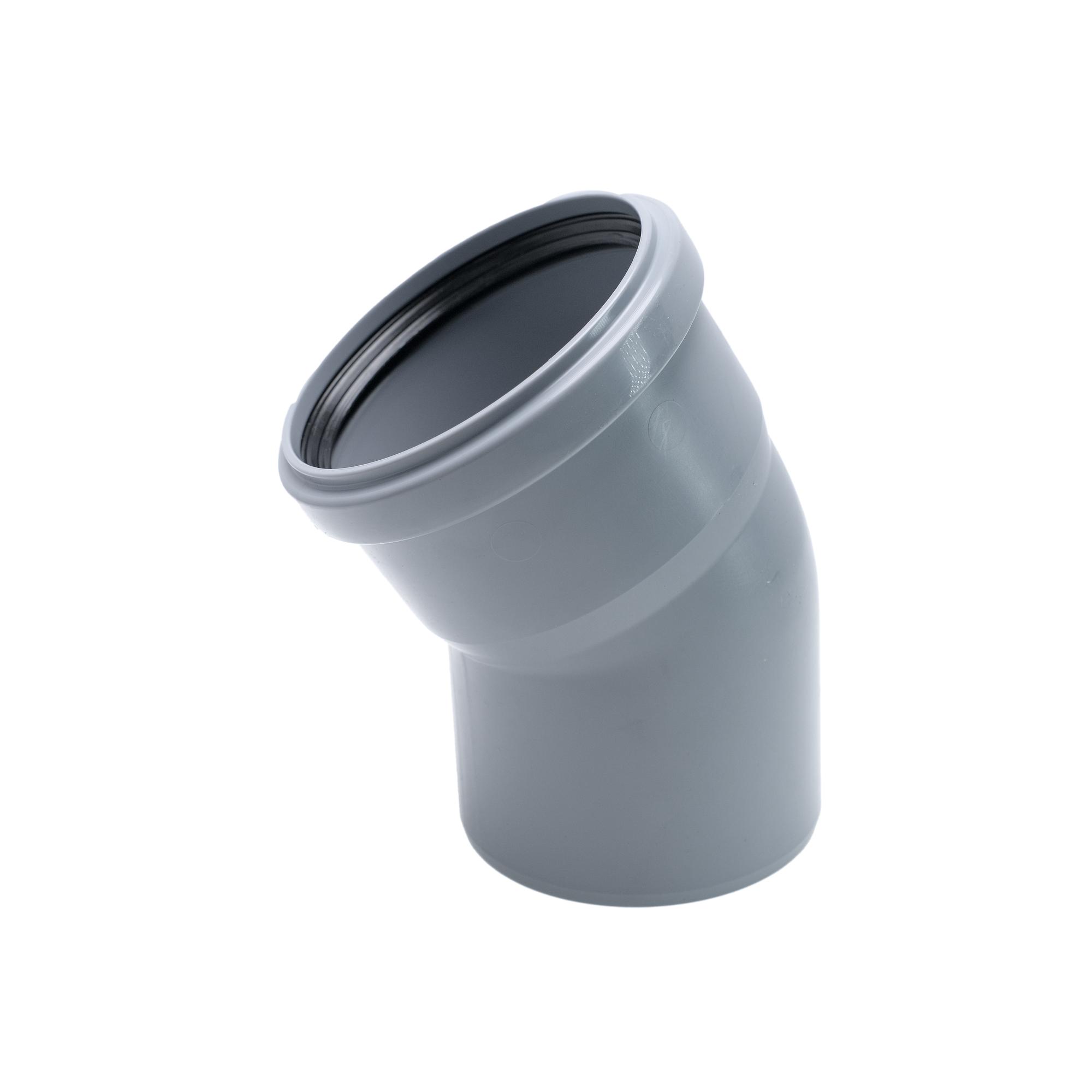Отвод 110 30 град, для внутренней канализации, серый